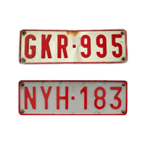 Plaque belge 1973 x2