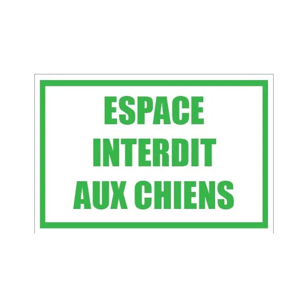 Bord dat PVC-honden verbiedt