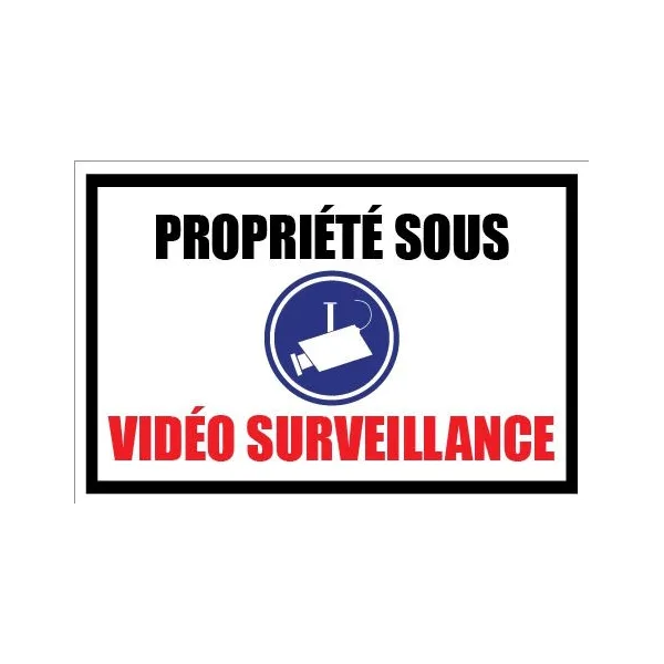 Eigendom onder videobewaking PVC paneel