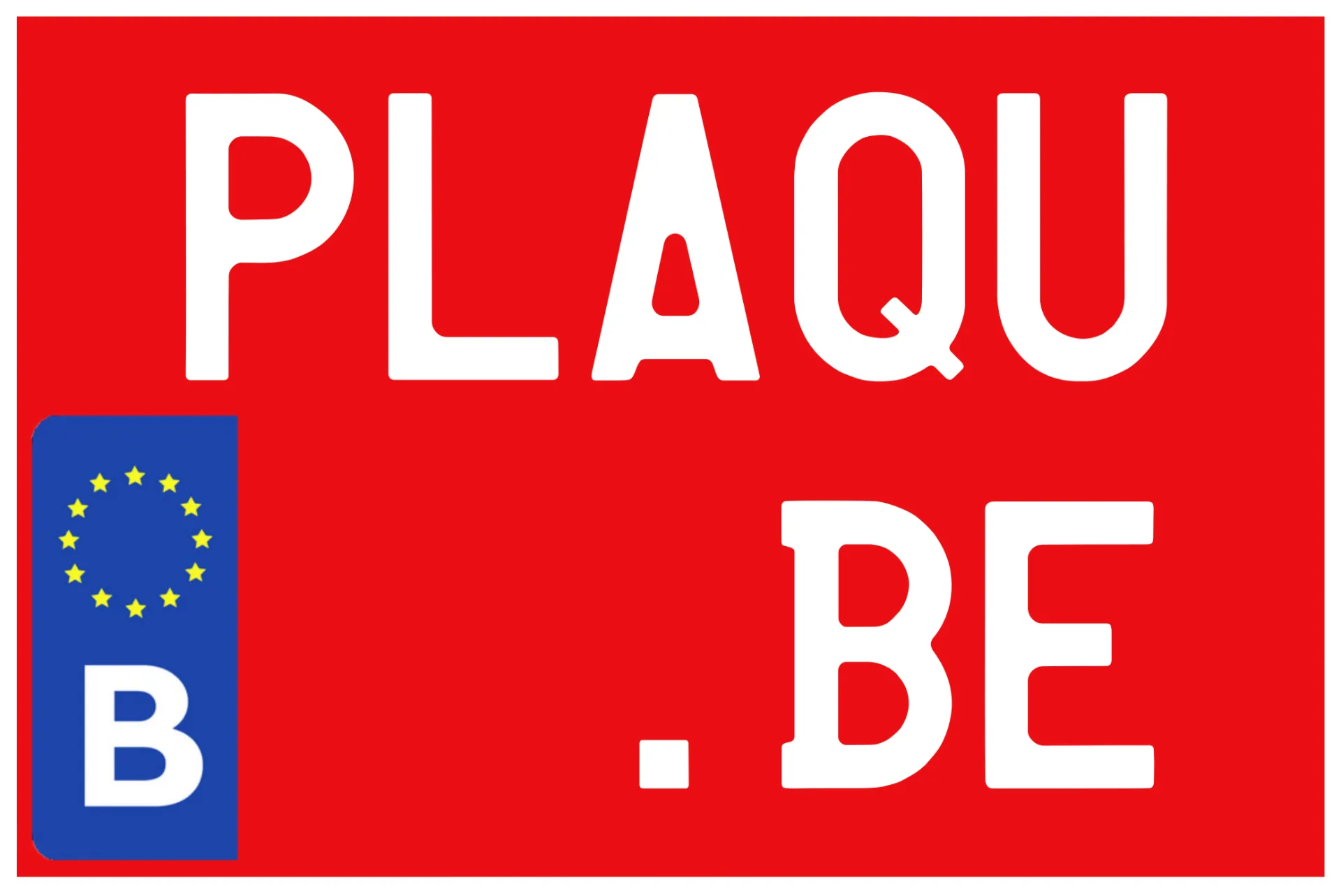 Belgisch nummerplaat 4x4 rood 34x21 cm