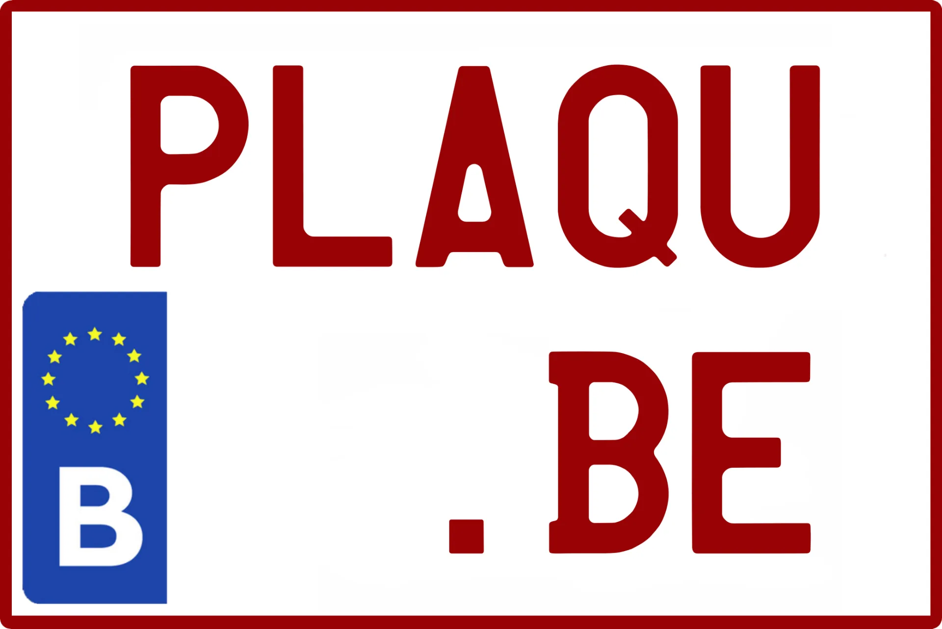 Belgisch 4x4 nummerplaat 34x21 cm