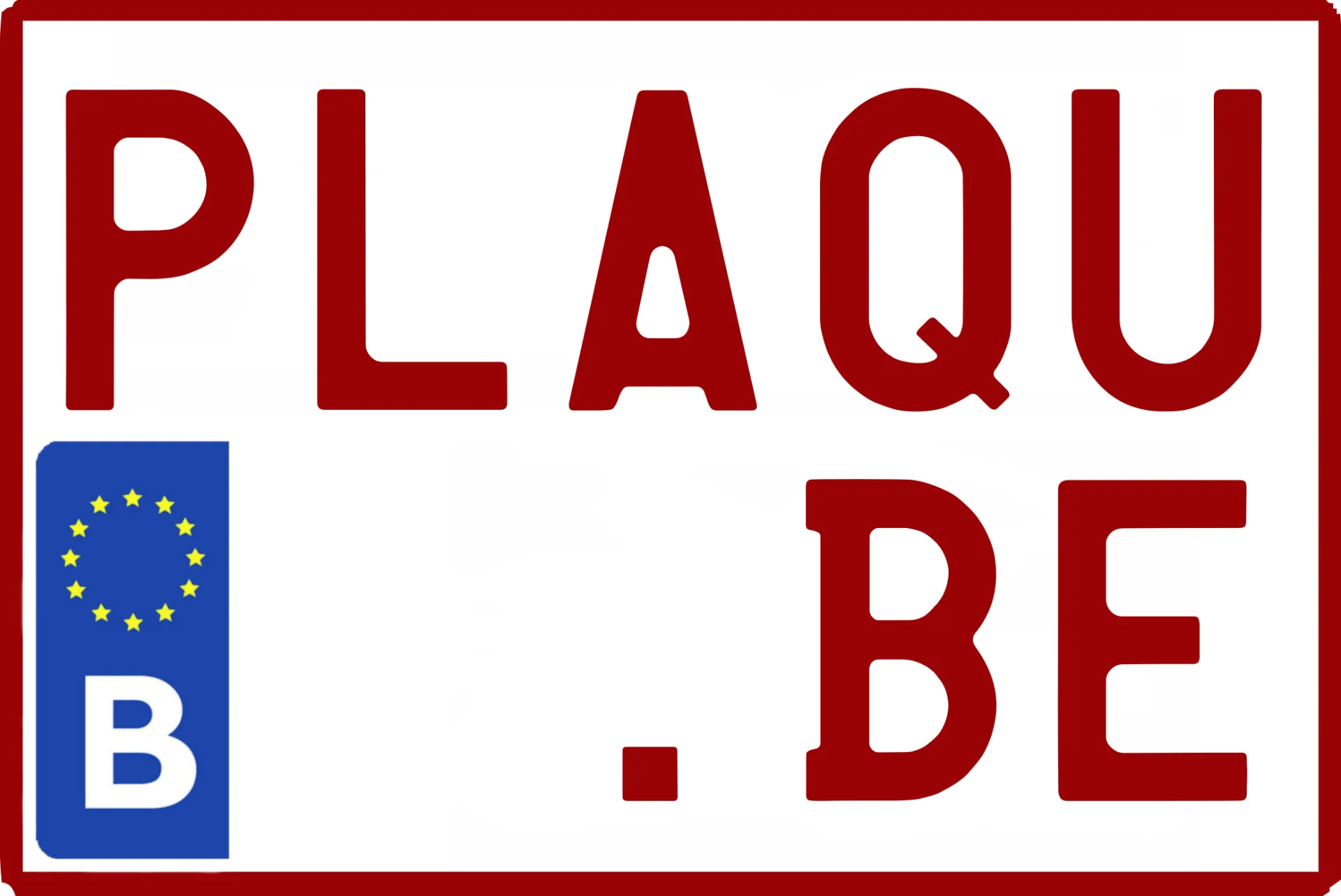 Belgische motor nummerplaat 21x14 cm