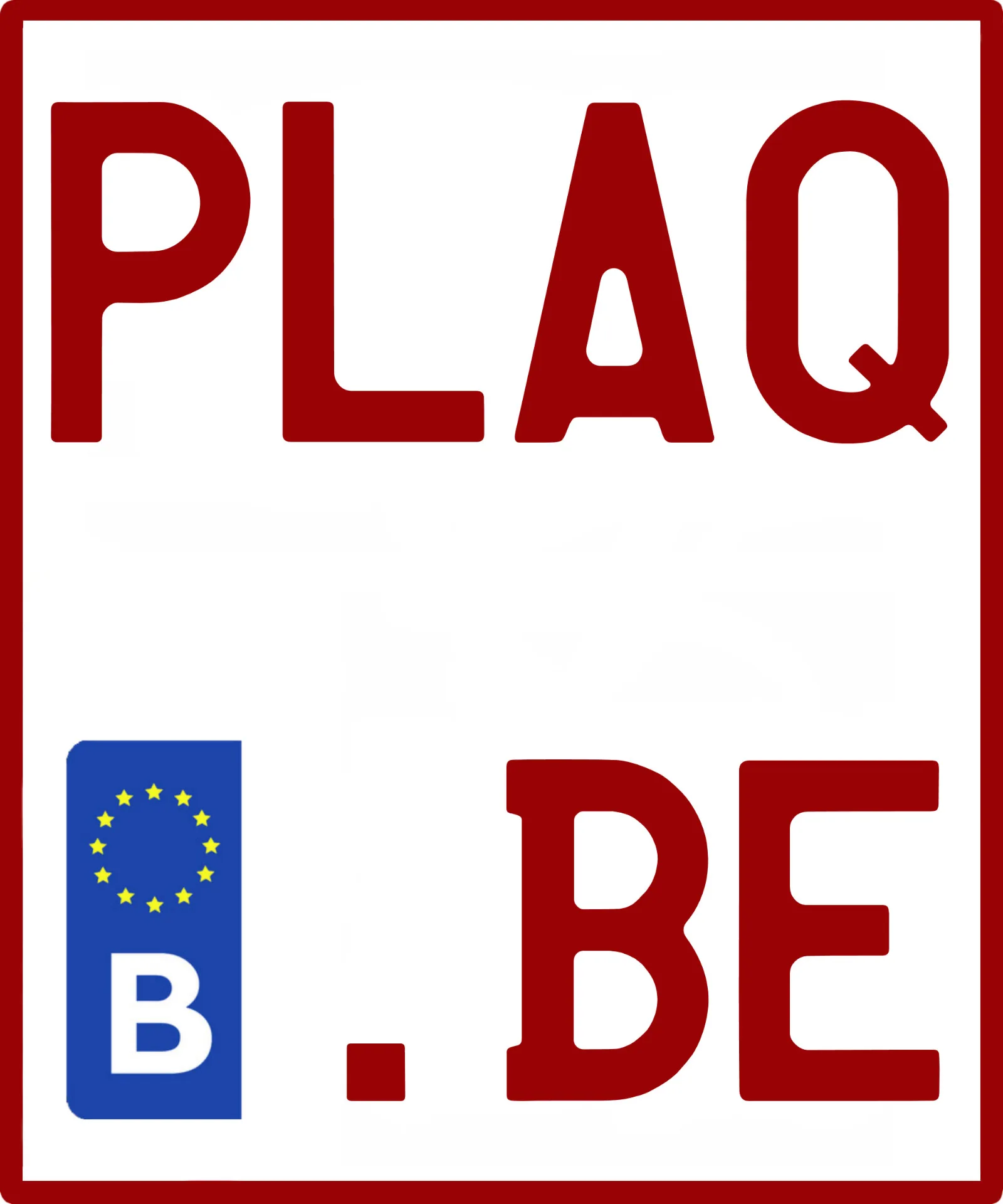 Belgische scooter nummerplaat 10x12 cm