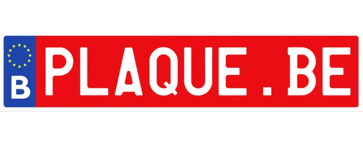 Belgische rode transit nummerplaat 52x11 cm