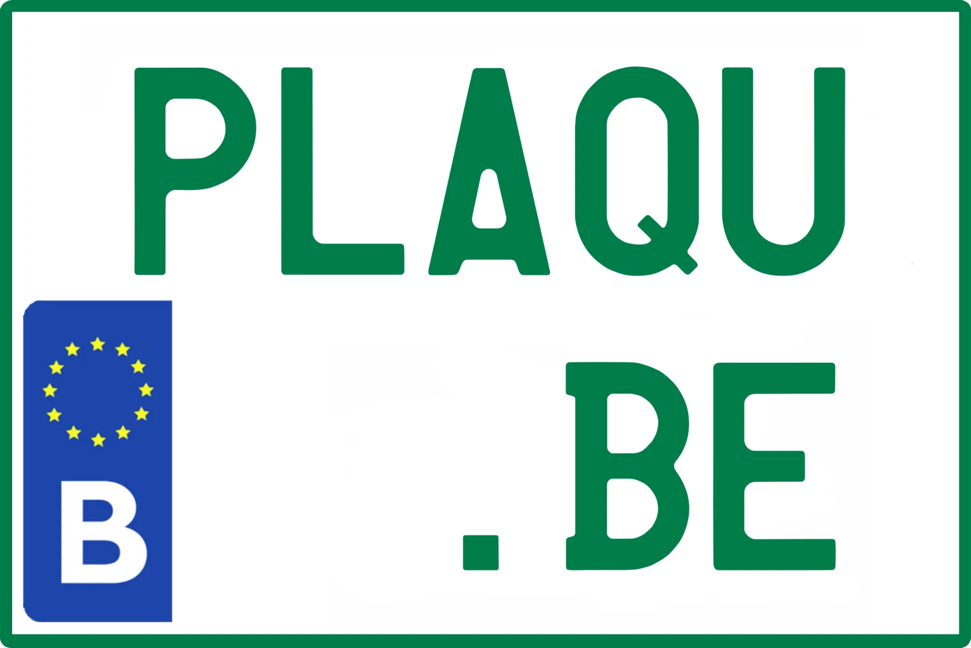 Belgische 4x4 groene handelaarsnummerplaat 34x21 cm