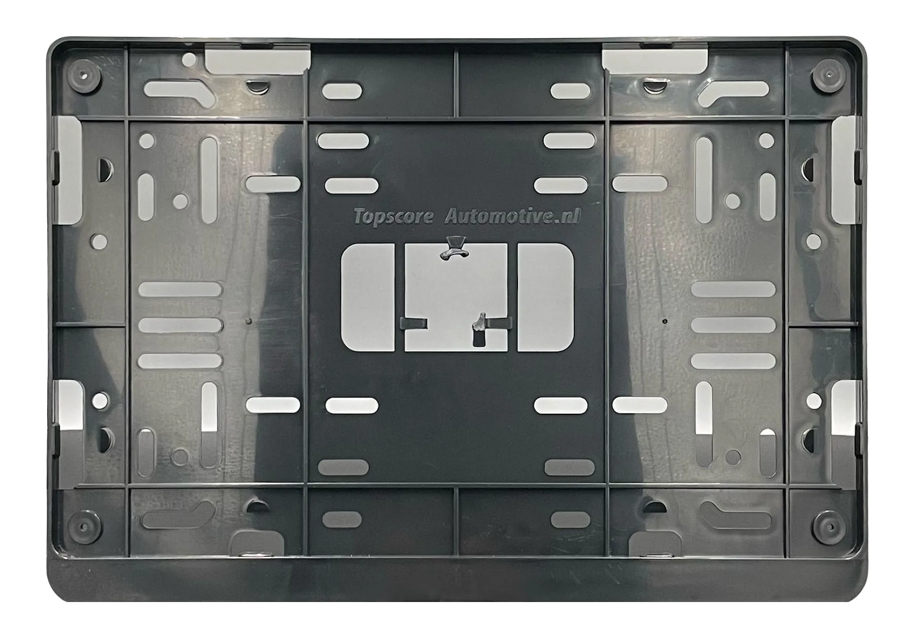 Zwarte PVC 4x4 opschroefbare plaathouder