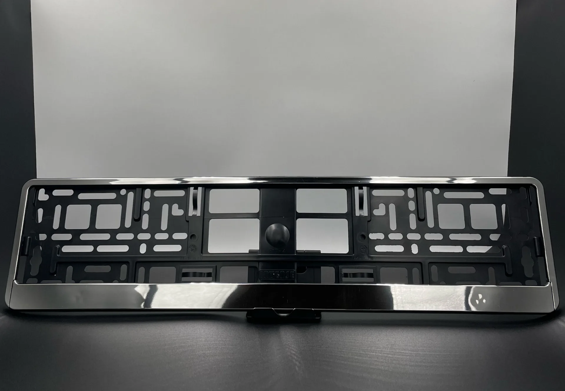 Porte-plaque Argent Chromé