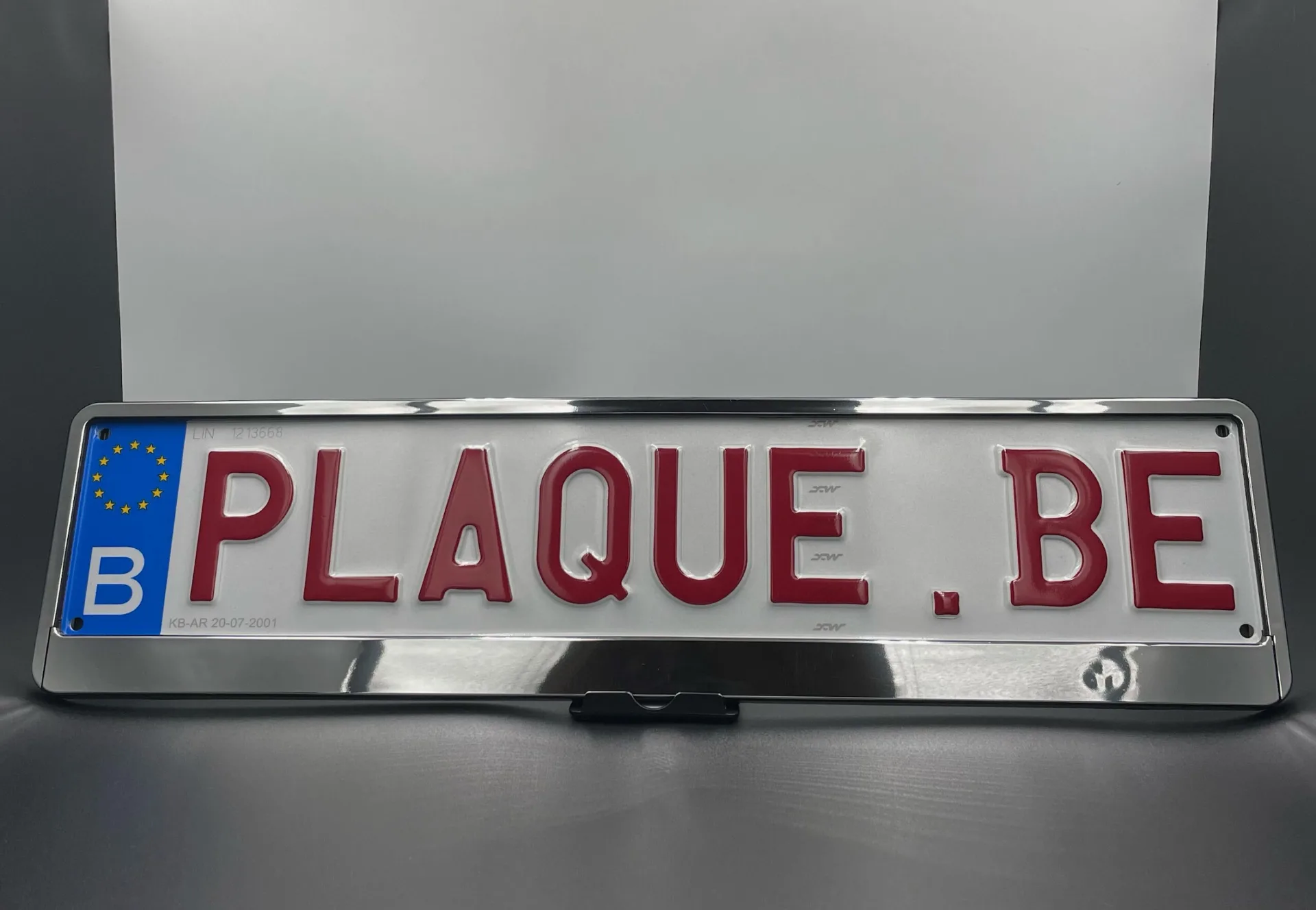 Porte-plaque Argent Chromé