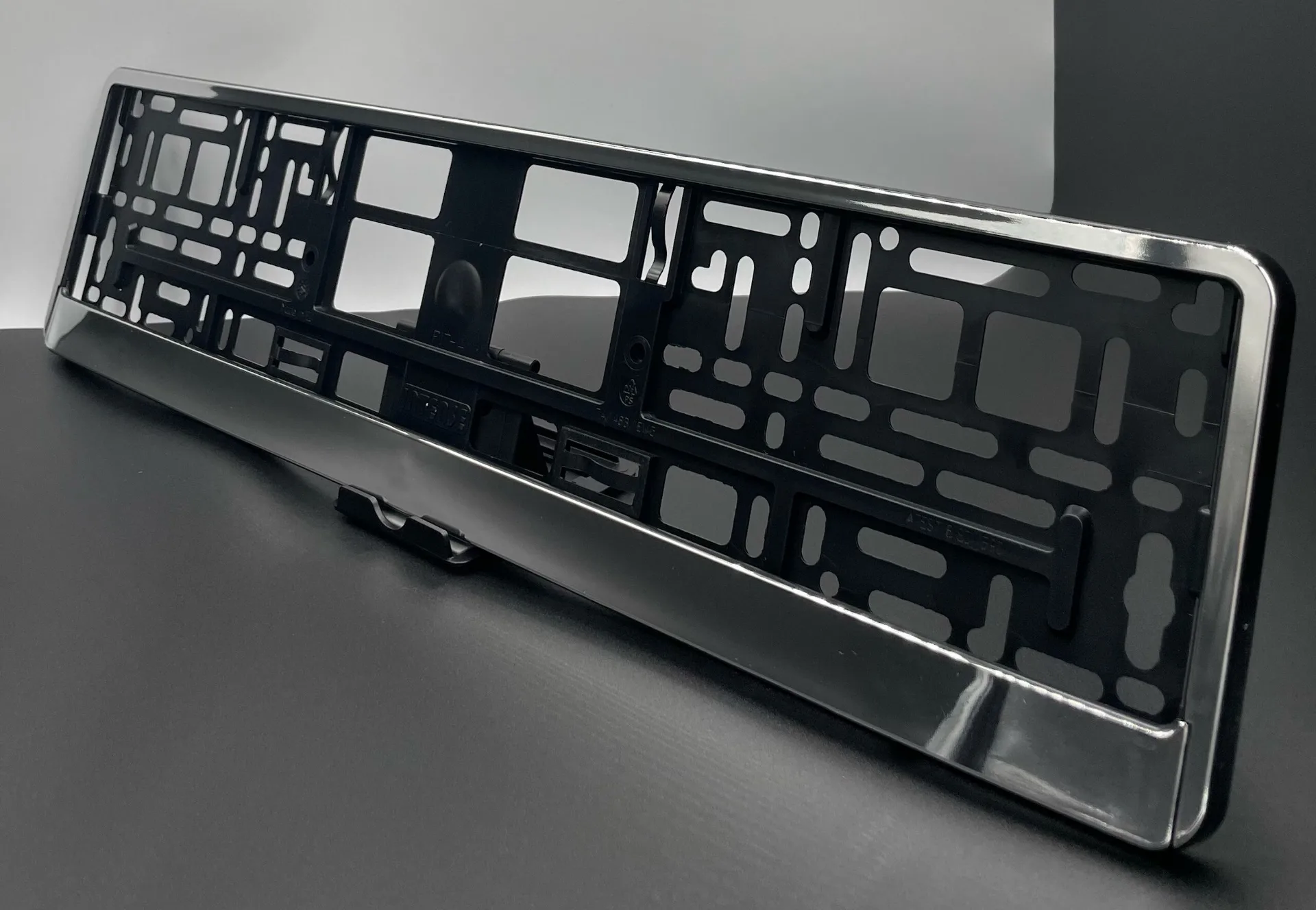 Porte-plaque Argent Chromé