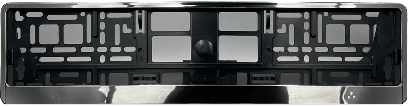 Zilver chromen clip-on auto plaat houder