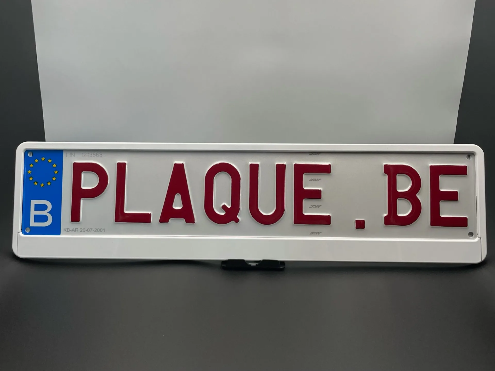 Porte-plaque Blanc Brillant