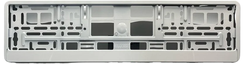 Glanzend witte clip-on kentekenplaathouder