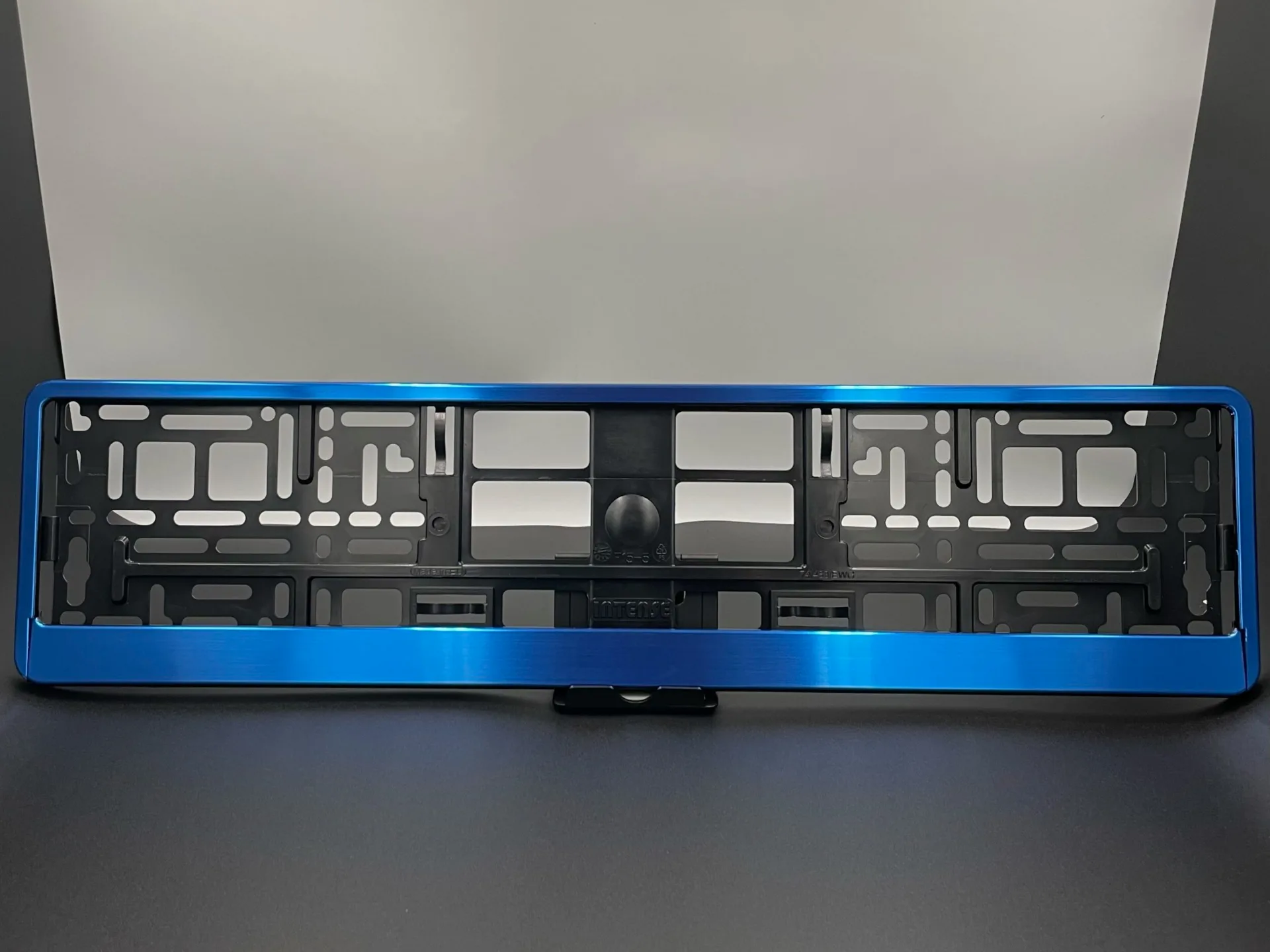 Porte-plaque Bleu Métallisé