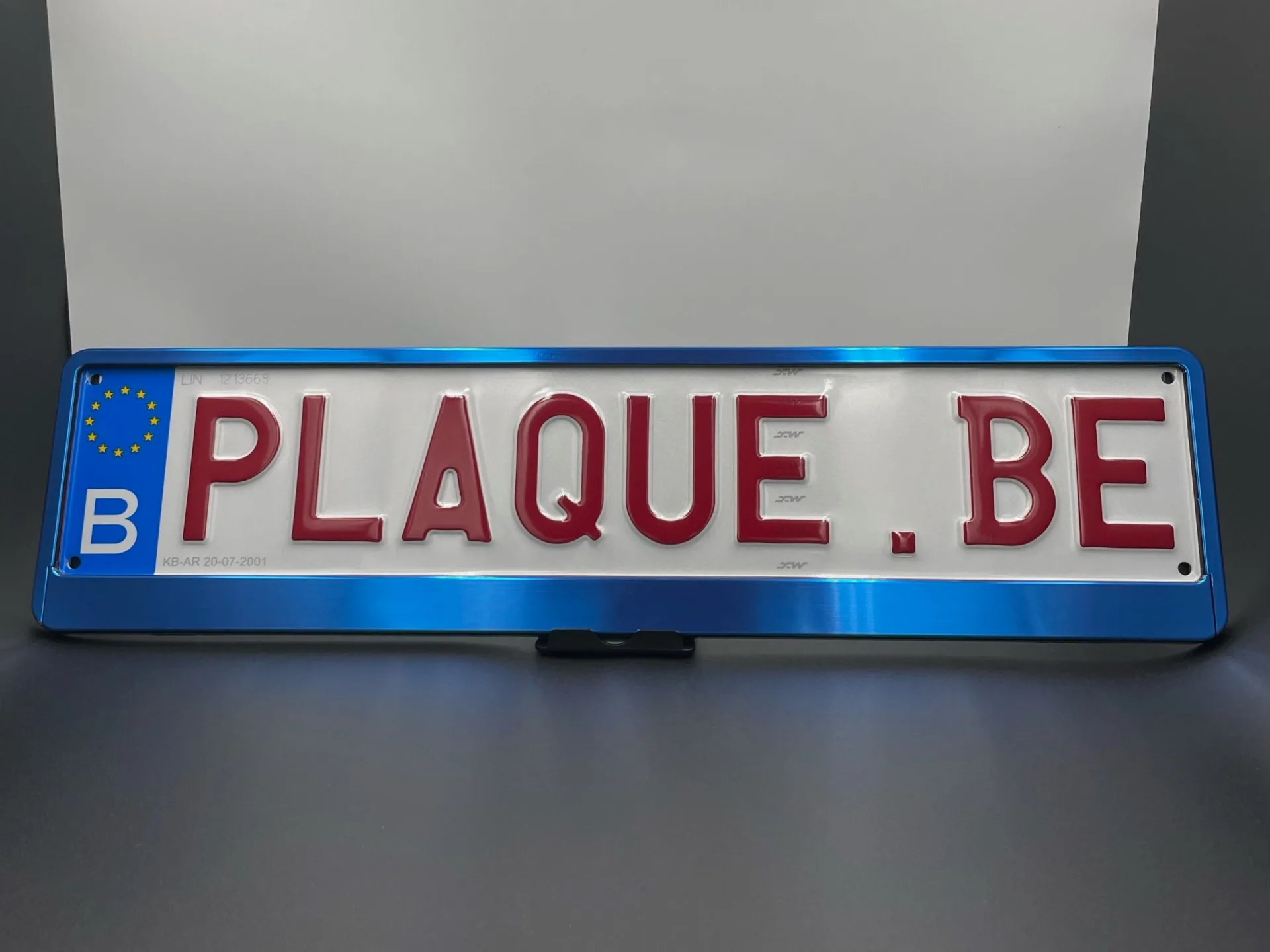 Porte-plaque Bleu Métallisé