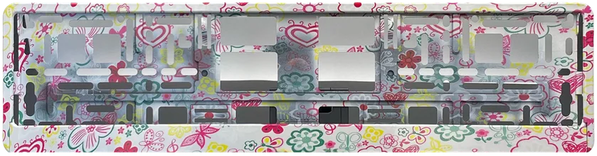 Kleurrijke bloemen clip-on auto badge houder