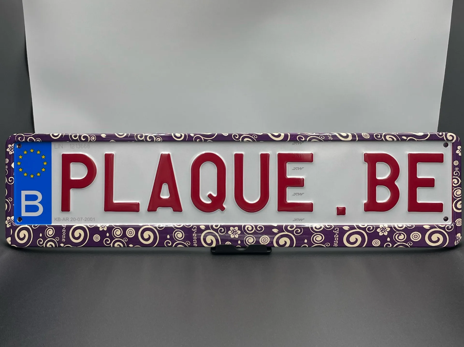 Porte-plaque "Violet Flowers"