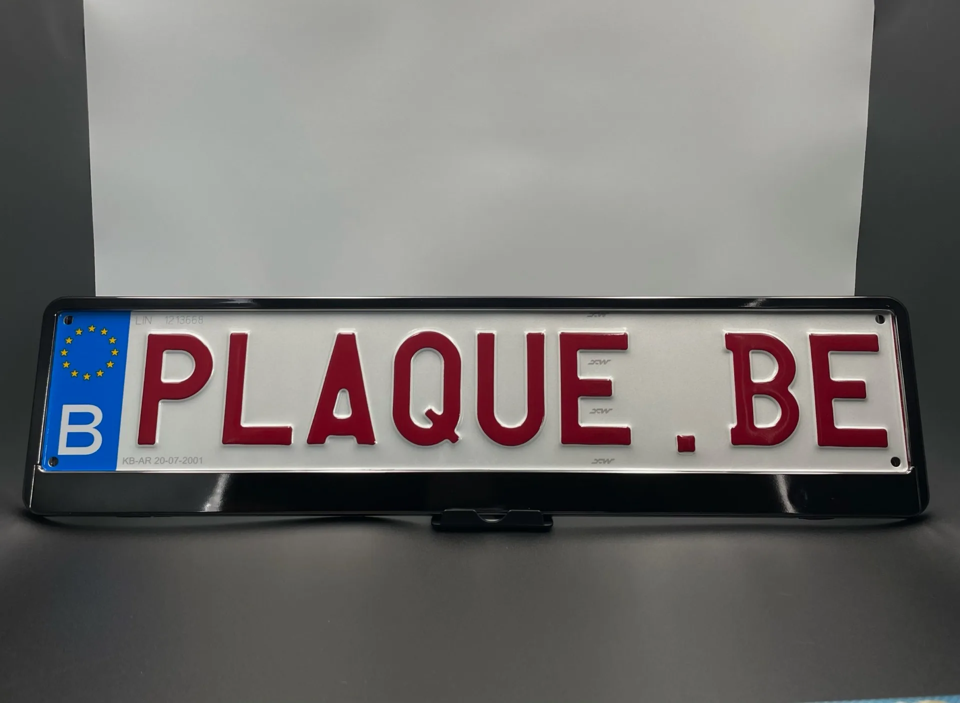 Porte-plaque Graphite Chromé