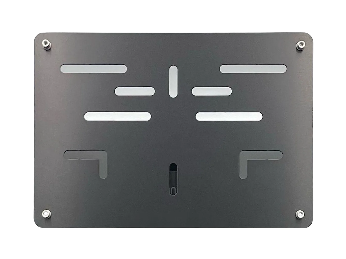 Zwarte opschroefbare aluminium motorplaathouder