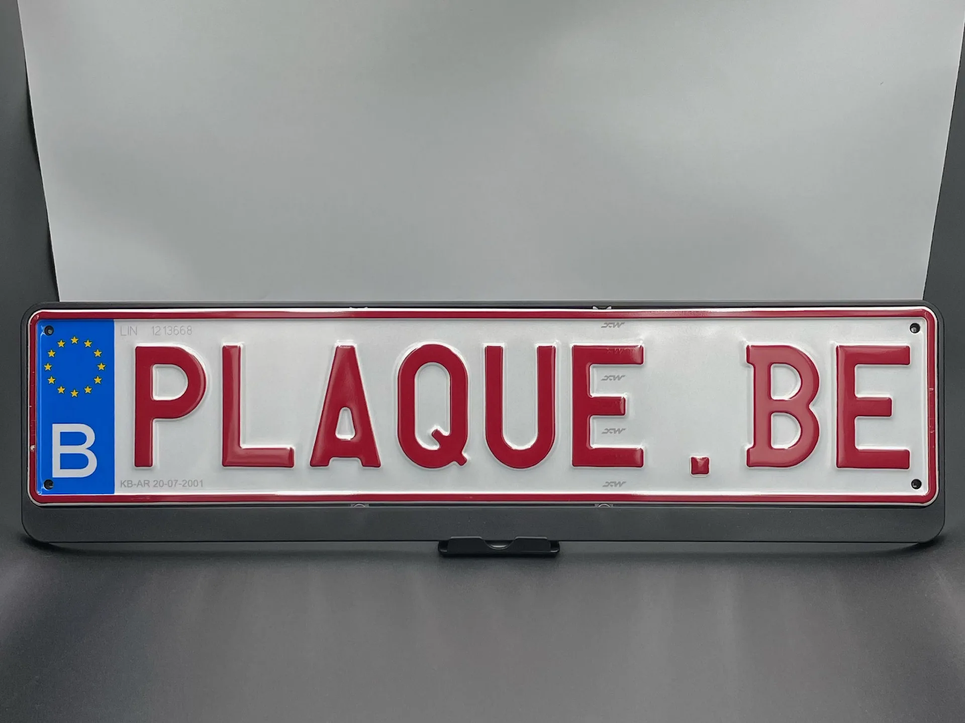 Porte-plaque PVC Noir