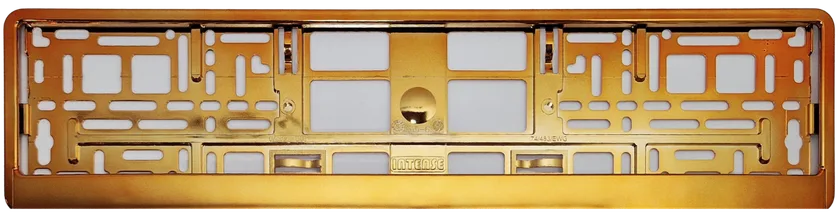 Clip-on oranje chromen plaathouder