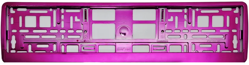 Roze chromen clip-on kentekenplaathouder