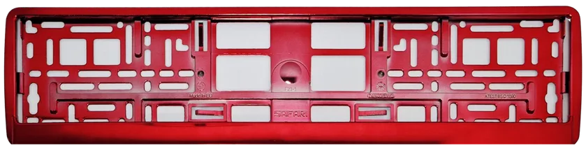 Rode chromen clip-on nummerplaathouder