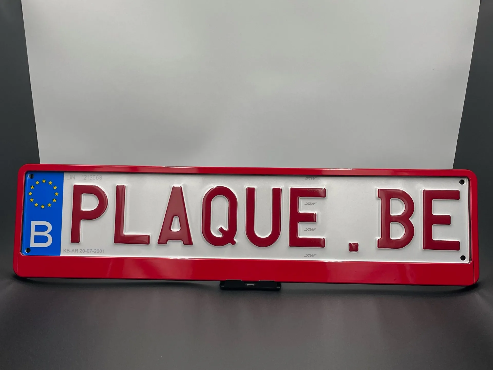 Porte-plaque Rouge Mat