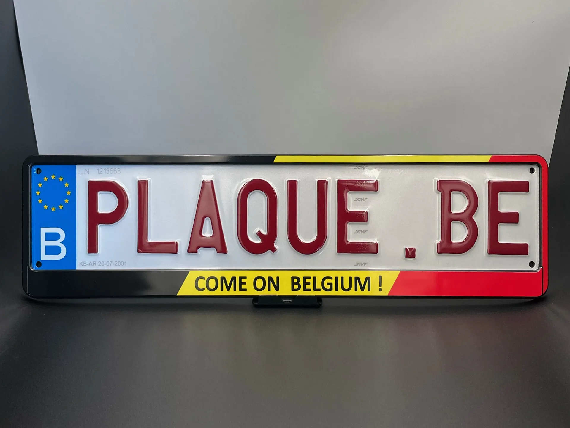 Porte-plaque Come on Belgium !