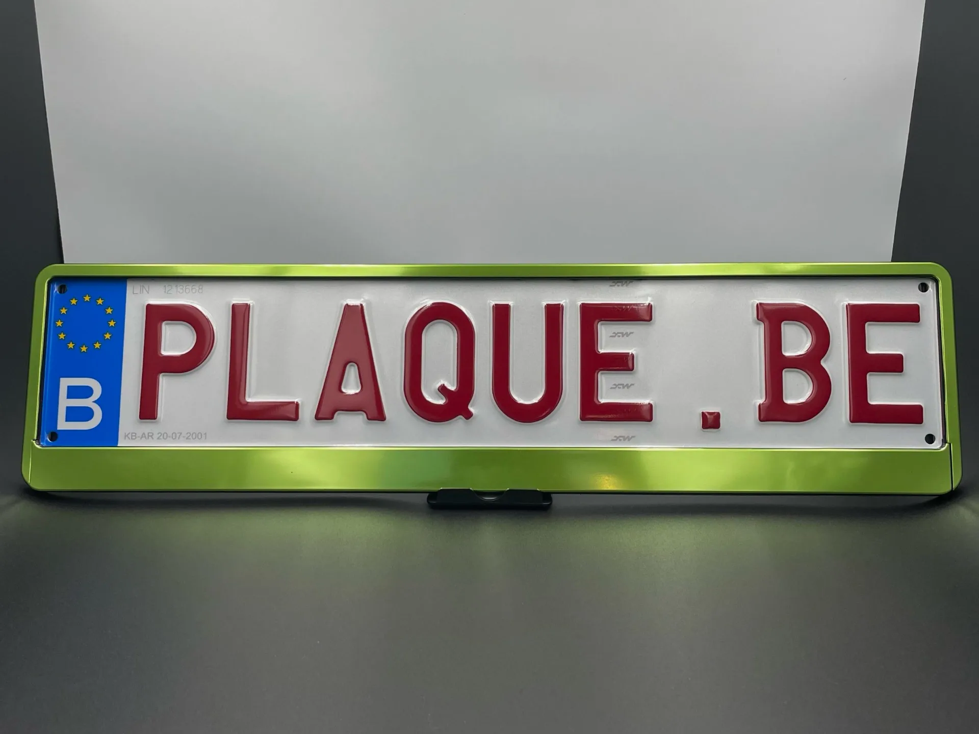 Porte-plaque Vert Métallisé