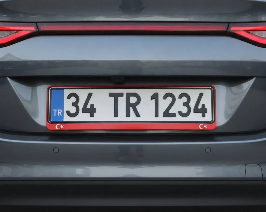 Porte plaque voiture Turquie à personnaliser