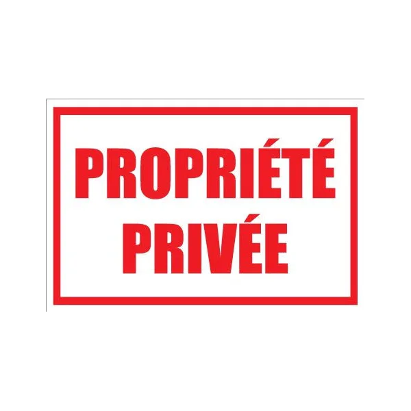 Bord voor privé-eigendom PVC